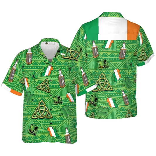 Shamrock Irish People Proud Saint Patrick's Day Hawaiian Shirt, Colorful Summer Aloha Shirts For Men Women, Perfect Gift For Husband, Wife - Amzanimalsgift