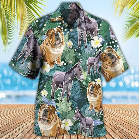 Shar Pei Aloha Hawaii Shirt - I Like Dogs And Donkeys Hawaiian Shirt For Summer - Perfect Gift For Dog Lovers, Friend, Family - Amzanimalsgift