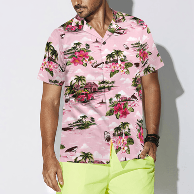 Shark Hawaiian Shirt, Tropical Flowers, Island Hawaiian, Aloha Shirt For Men - Perfect Gift For Husband, Boyfriend, Friend, Family - Amzanimalsgift