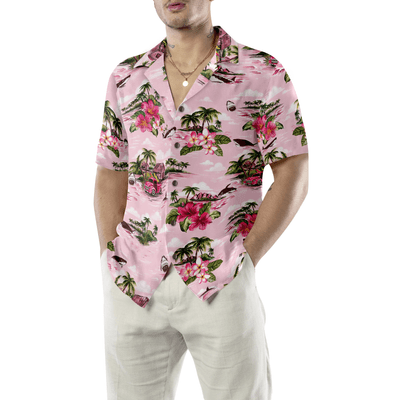 Shark Hawaiian Shirt, Tropical Flowers, Island Hawaiian, Aloha Shirt For Men - Perfect Gift For Husband, Boyfriend, Friend, Family - Amzanimalsgift