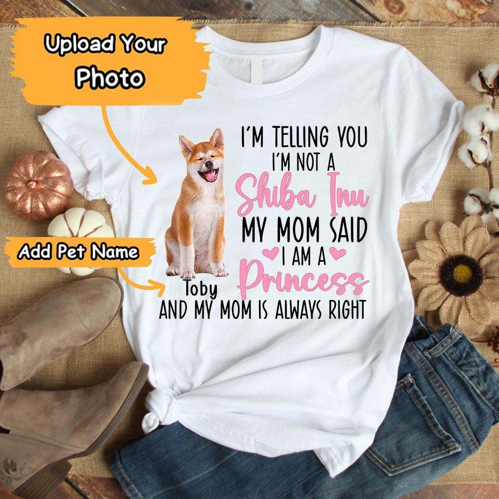Shiba Inu Unisex T Shirt Custom - Customize Name & Photo I'm Telling You I'm Not A Shiba Inu Personalized Unisex T Shirt - Gift For Dog Lovers, Friend, Family - Amzanimalsgift