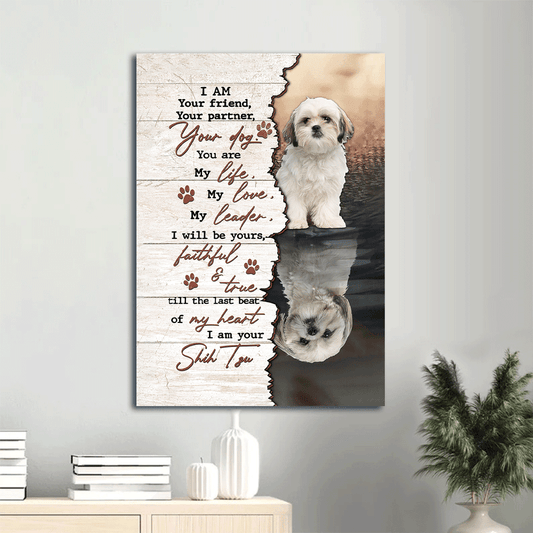 Shih Tzu Portrait Canvas- Shih Tzu painting - Gift for Dog lover- I'm your amazing Shih Tzu - Dog Portrait Canvas Prints, Wall Art - Amzanimalsgift