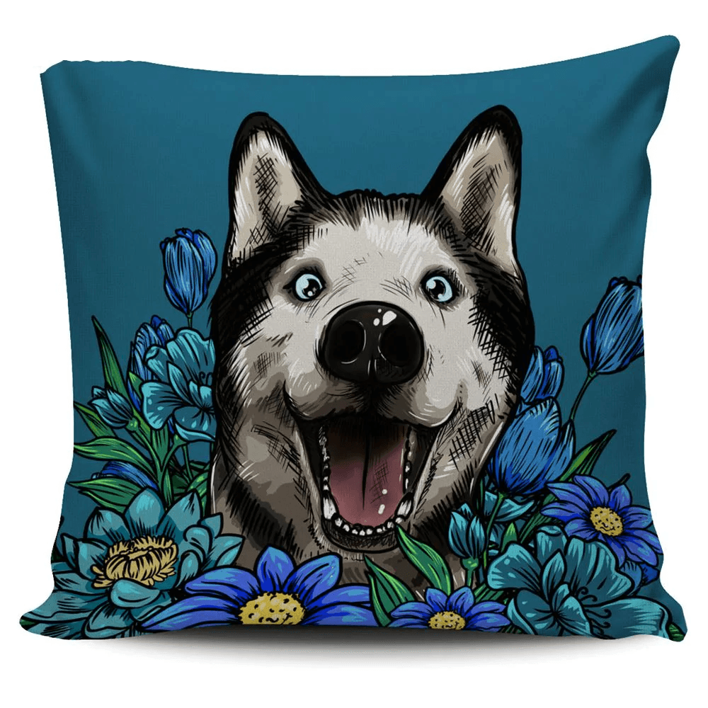 Siberian Husky Throw Pillow, Dog Throw Pillows - Perfect Gift For Mother's Day, Father's Day, Siberian Husky Lover, Dog Mom, Dog Dad - Amzanimalsgift