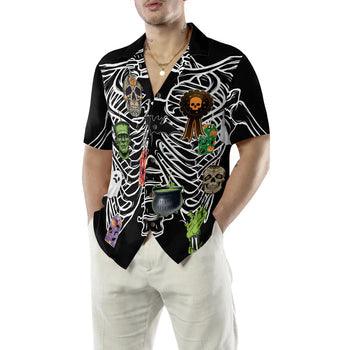 Skeleton Decorate Halloween Hawaiian Shirt, Unique Halloween Shirt For Men And Women - Perfect Gift For Lover, Friend, Family - Amzanimalsgift