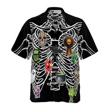 Skeleton Decorate Halloween Hawaiian Shirt, Unique Halloween Shirt For Men And Women - Perfect Gift For Lover, Friend, Family - Amzanimalsgift