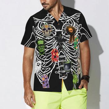 Skeleton Decorate Halloween Hawaiian Shirt, Unique Halloween Shirt For Men And Women - Perfect Gift For Lover, Friend, Family - Amzanimalsgift