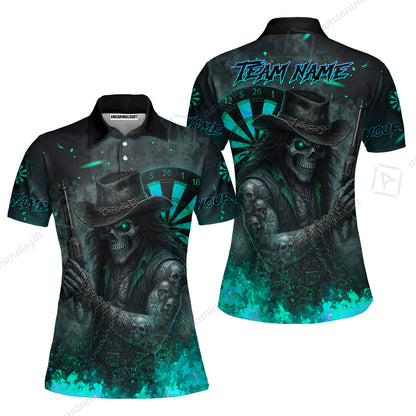 Customized Darts Team Uniform Shirt Darts Reaper Gunslinger Multicolor, Personalized Name And Team Name Darts Shirt