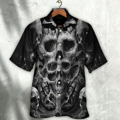 Skull Aloha Hawaiian Shirt For Summer - Skull Dark Inner Demons Hawaiian Shirt - Perfect Gift For Men, Women, Skull Lover - Amzanimalsgift
