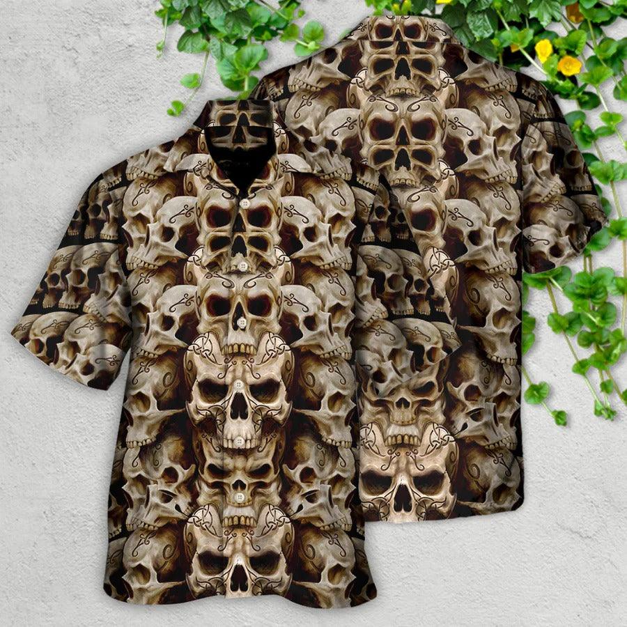 Skull Aloha Hawaiian Shirt For Summer - Skull Dark Inside Everyone Hawaiian Shirt - Perfect Gift For Men, Women, Skull Lover - Amzanimalsgift