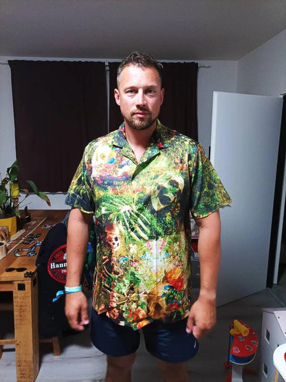 Skull Aloha Hawaiian Shirt For Summer - Skull Flower Skeleton Forever Hawaiian Shirt - Perfect Gift For Men, Women, Skull Lover - Amzanimalsgift