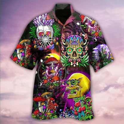 Skull Aloha Hawaiian Shirt For Summer - Skull Life is A Game Skull Hawaiian Shirt - Perfect Gift For Men, Women, Skull Lover - Amzanimalsgift