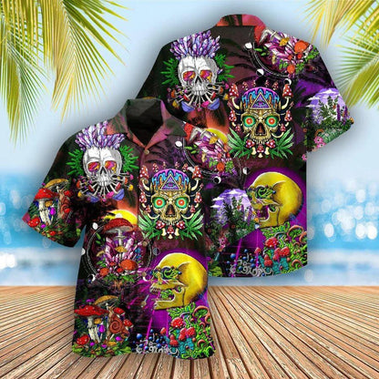 Skull Aloha Hawaiian Shirt For Summer - Skull Life is A Game Skull Hawaiian Shirt - Perfect Gift For Men, Women, Skull Lover - Amzanimalsgift