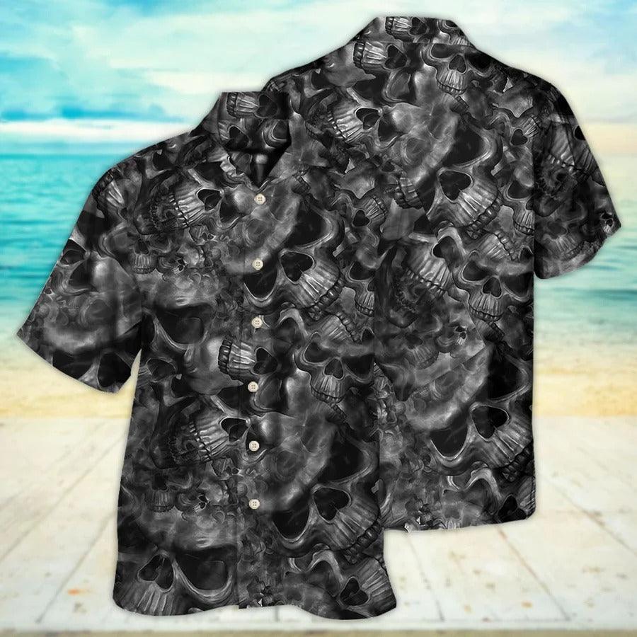 Skull Aloha Hawaiian Shirt For Summer - Skull Life's True Face Is The Skull Hawaiian Shirt - Perfect Gift For Men, Women, Skull Lover - Amzanimalsgift