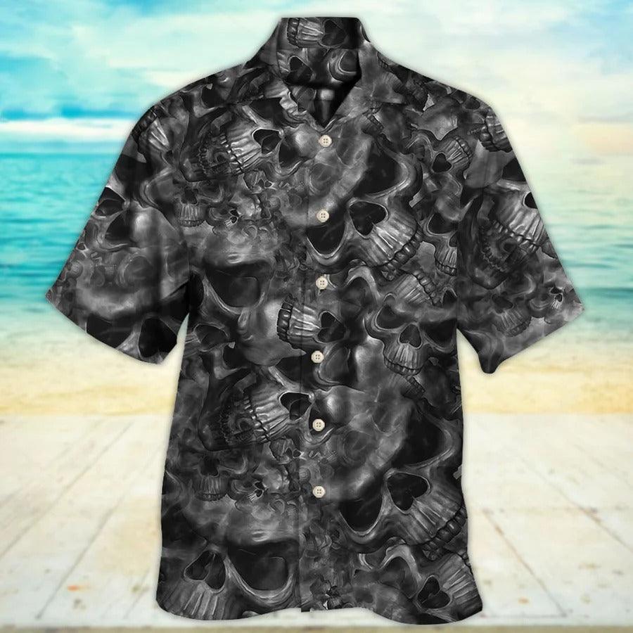 Skull Aloha Hawaiian Shirt For Summer - Skull Life's True Face Is The Skull Hawaiian Shirt - Perfect Gift For Men, Women, Skull Lover - Amzanimalsgift