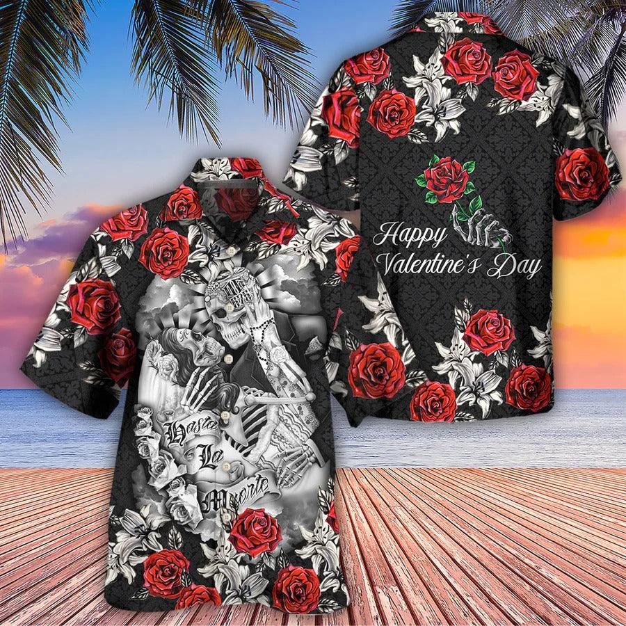Skull Aloha Hawaiian Shirt For Summer - Skull Women's Day, Valentine Gift's Day Art Hawaiian Shirt - Perfect Gift For Men, Women, Skull Lover - Amzanimalsgift