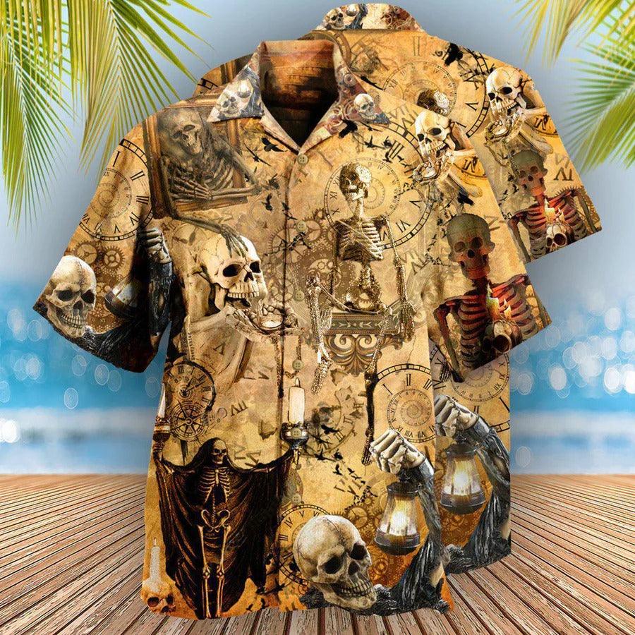 Skull Aloha Hawaiian Shirt For Summer - Skull You're Already Dead Vintage Hawaiian Shirt - Perfect Gift For Men, Women, Skull Lover - Amzanimalsgift