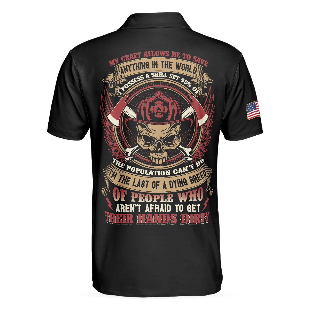 Skull Firefighter Men Polo Shirt, Firefighter My Craft Allows Me To Save Anything Shirt For Men, Gift For Firefighter - Amzanimalsgift