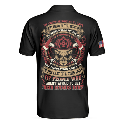 Skull Firefighter Men Polo Shirt, Firefighter My Craft Allows Me To Save Anything Shirt For Men, Gift For Firefighter - Amzanimalsgift