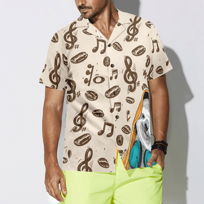 Sloth Hawaiian Shirt, Music Note And Sloth Aloha Shirt For Men - Perfect Gift For Husband, Boyfriend, Friend, Family - Amzanimalsgift