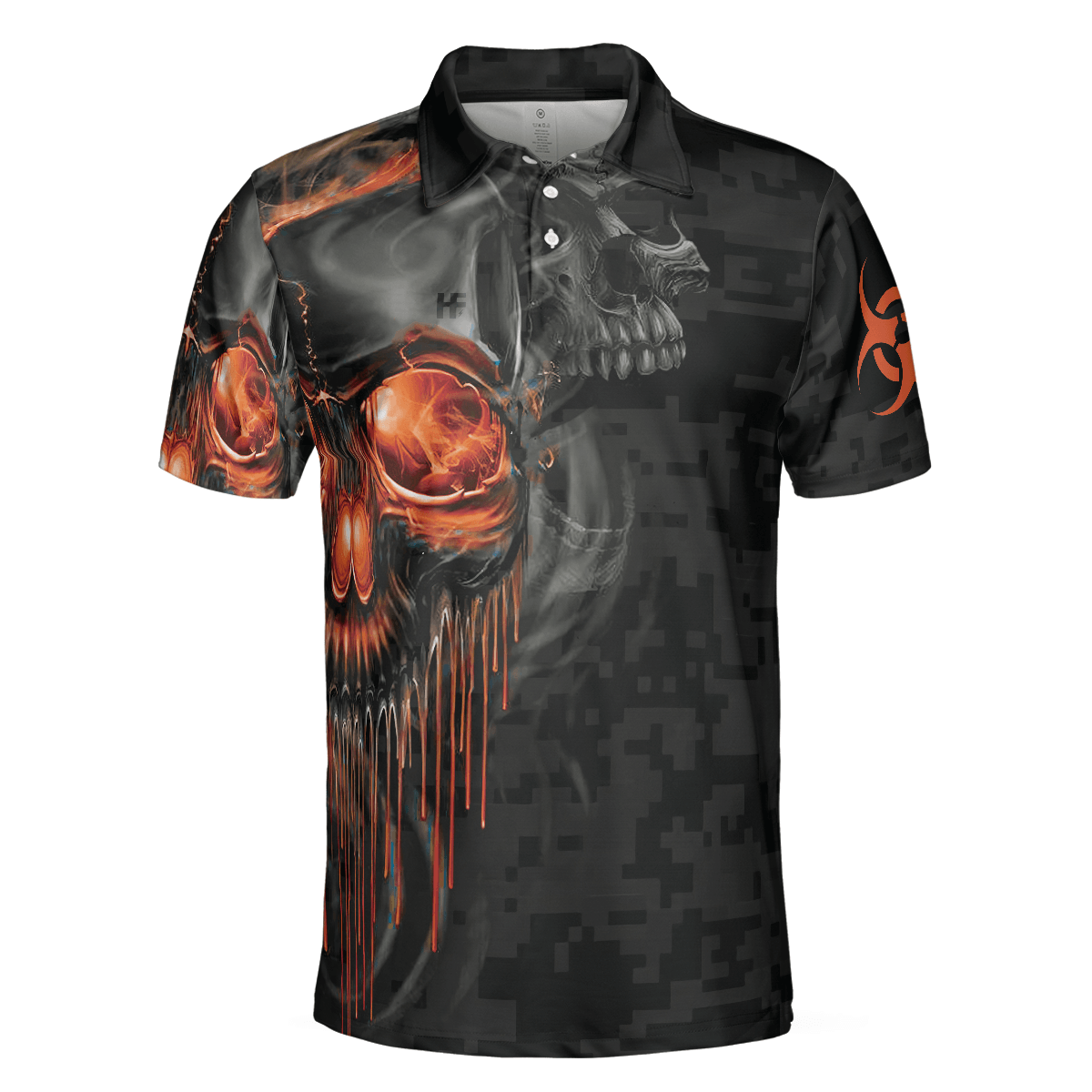 Slow Walk With Death Polo Shirt, Skull Veteran Shirt With Sayings, Best Gift For Retired Veterans - Perfect Gift For Men, Halloween - Amzanimalsgift