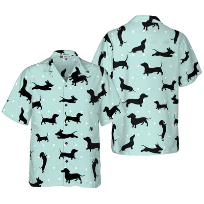 Small Dachshund Hawaiian Shirt, Dachshund Aloha Shirt For Men - Perfect Gift For Dachshund Lovers, Husband, Boyfriend, Friend, Family - Amzanimalsgift