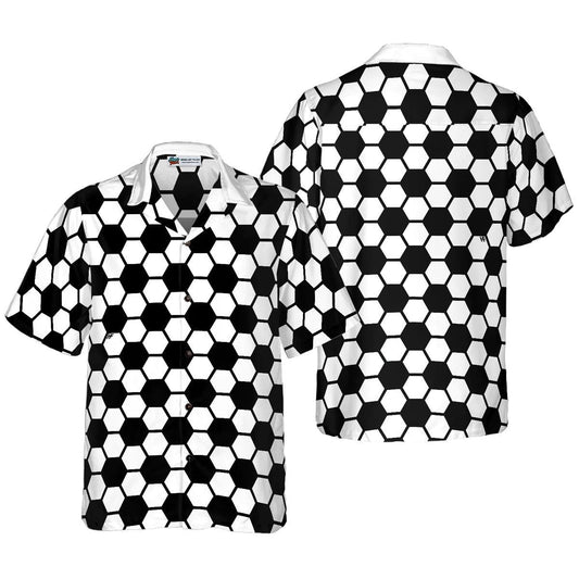 Soccer Hawaiian Shirt, Soccer Ball Pattern Aloha Shirt, Soccer Aloha Hawaiian Shirt For Summer - Perfect Gift For Men, Women, Soccer Lover, Friend - Amzanimalsgift