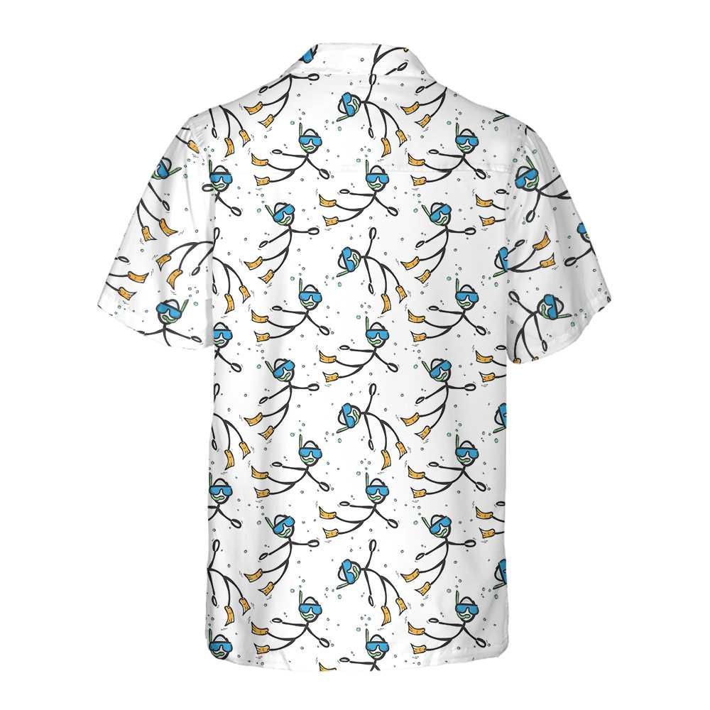 Stickfigures Scuba Diving Aloha Hawaiian Shirt For Summer, Scuba Diving Hawaiian Shirt For Men Women Adults, Best Gift For Friend, Scuba Diving Lovers - Amzanimalsgift