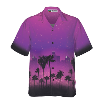 Stylish Los Angeles Cityscape Hawaiian Shirt, Colorful Summer Aloha Shirts For Men Women, Perfect Gift For Husband, Wife, Friend, Family - Amzanimalsgift