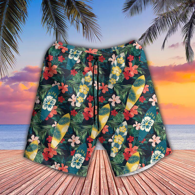 Surfing Aloha Hawaiian Shirts For Summer - Surf Tropical Hawaiian Set Vacation Outfits For Men Women - Gift For Surfing Lovers, Friend, Family - Amzanimalsgift