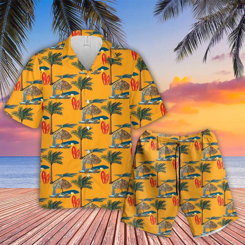 Surfing Aloha Hawaiian Shirts For Summer - Surf Tropical Palm Tent Hawaiian Set Outfits For Men Women - Gift For Surfing Lovers, Friend, Family - Amzanimalsgift