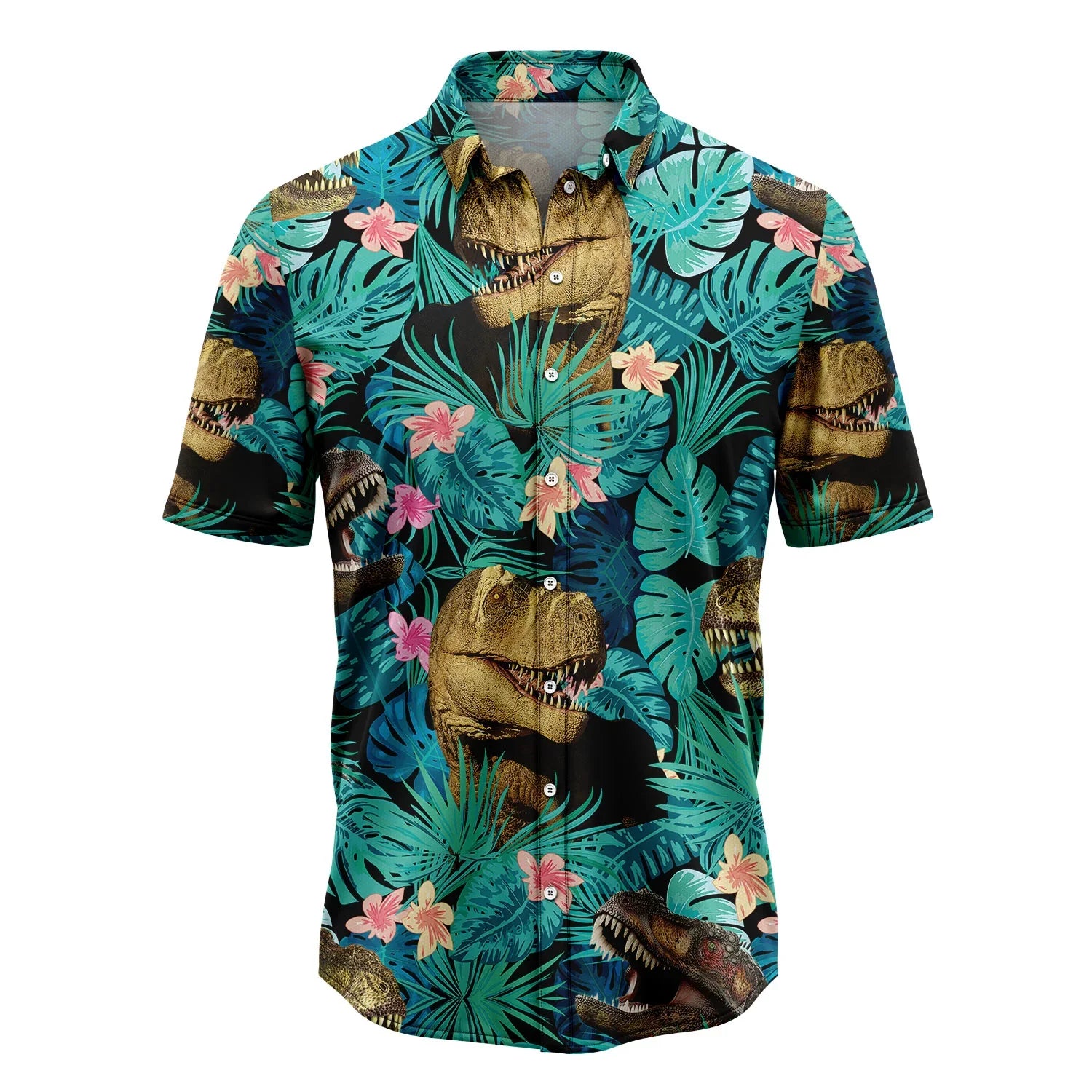 T-rex Hawaiian Shirt, T-rex Tropical Aloha Shirt For Men Women - Perfect Gift For Husband, Boyfriend, Friend, Family, Wife - Amzanimalsgift