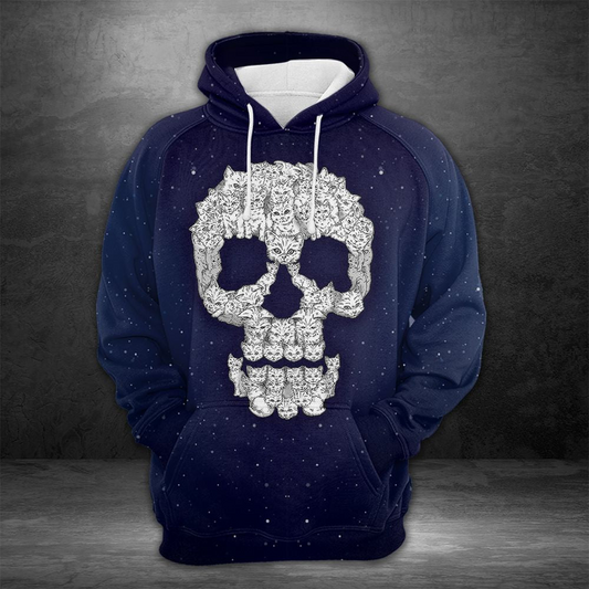 Sugar Skull Cat Pullover Premium Hoodie, Perfect Outfit For Men And Women On Christmas New Year Autumn Winter