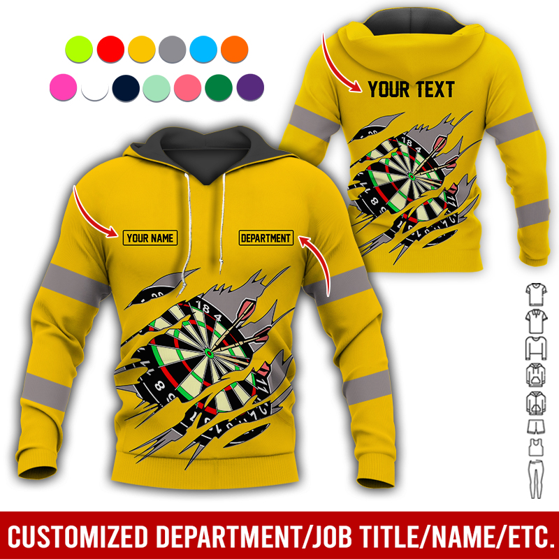 Personalized Darts Premium Hoodie, Customized Name, Text & Department Darts Hoodie, Perfect Gift For Darts Lovers, Friend, Family