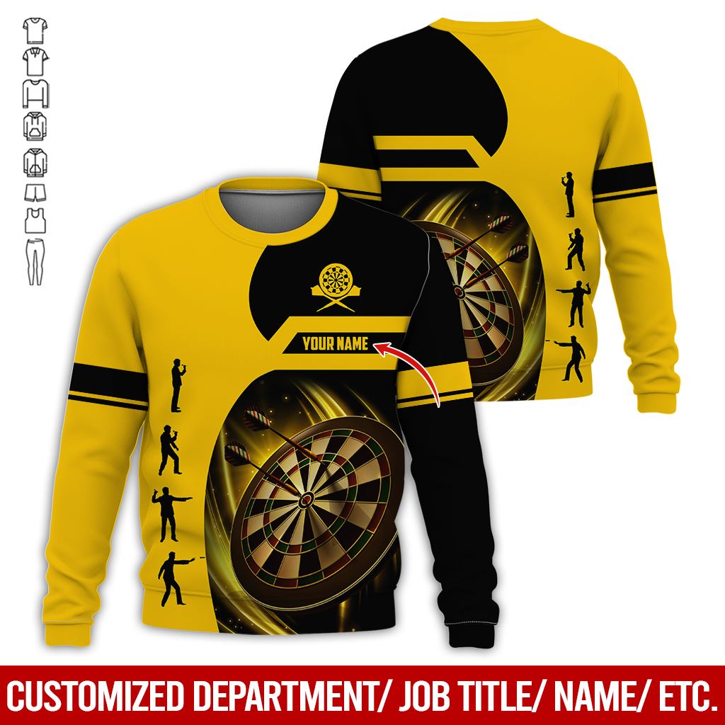 Customized Darts Sweatshirt, Personalized Name Sweatshirt, How to play Darts Pattern Sweatshirt For Darts Lovers, Friend, Family