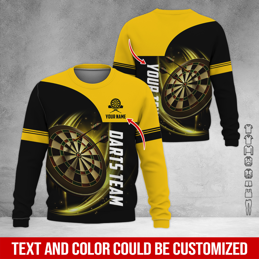 Customized Darts Sweatshirt, Personalized Name & Your Darts Team Name Sweatshirt For Men & Women, Perfect Gift For Darts Lovers, Friend, Family