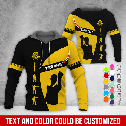 Customized Name & Text Darts Premium Hoodie, How to play Darts Pattern Hodie, Perfect Gift For Darts Lovers, Friend, Family