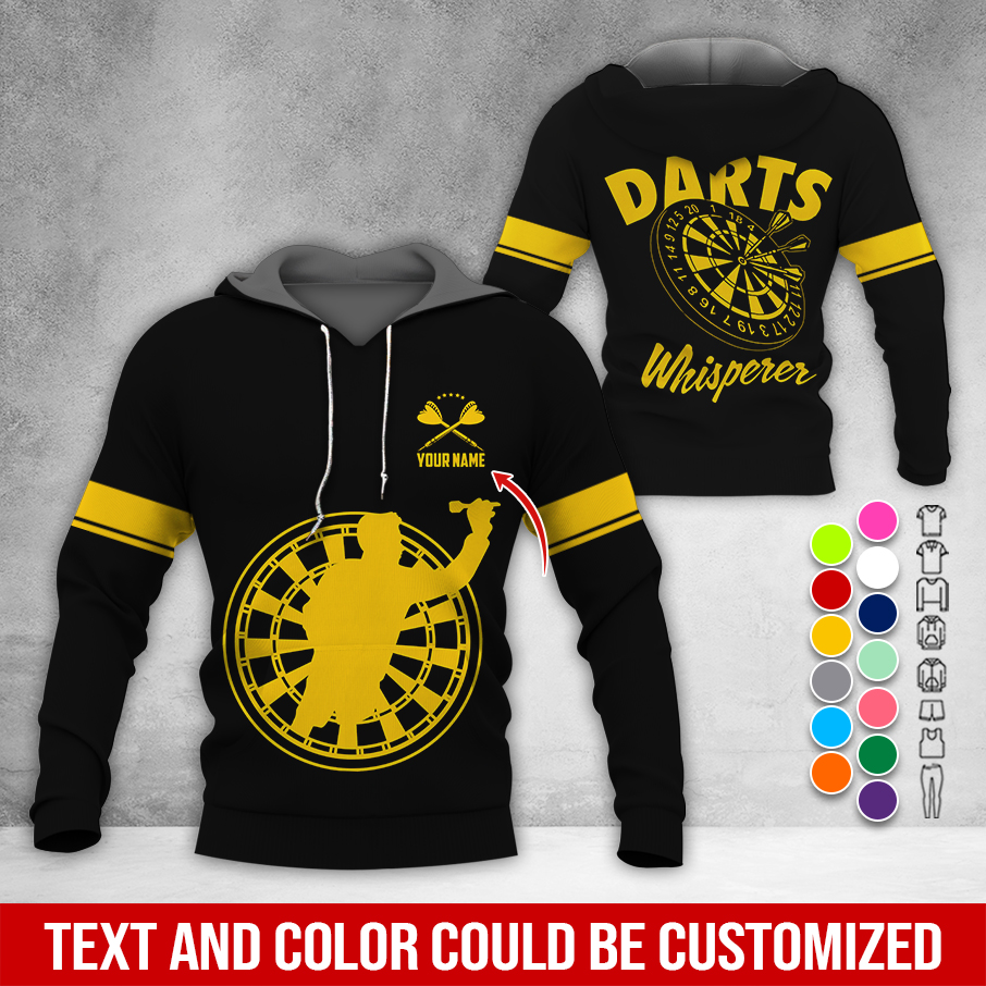 Personalized Name Premium Hoodie, Darts Whisperer Hoodie, Perfect Gift For Darts Lovers, Friend, Family