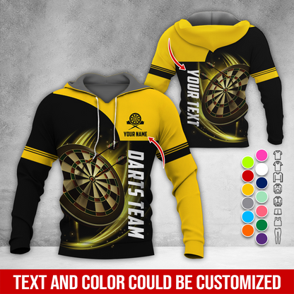 Customized Name & Your Darts Premium Hoodie, Darts Pattern Hoodie For Men & Women, Perfect Gift For Darts Lovers, Friend, Family