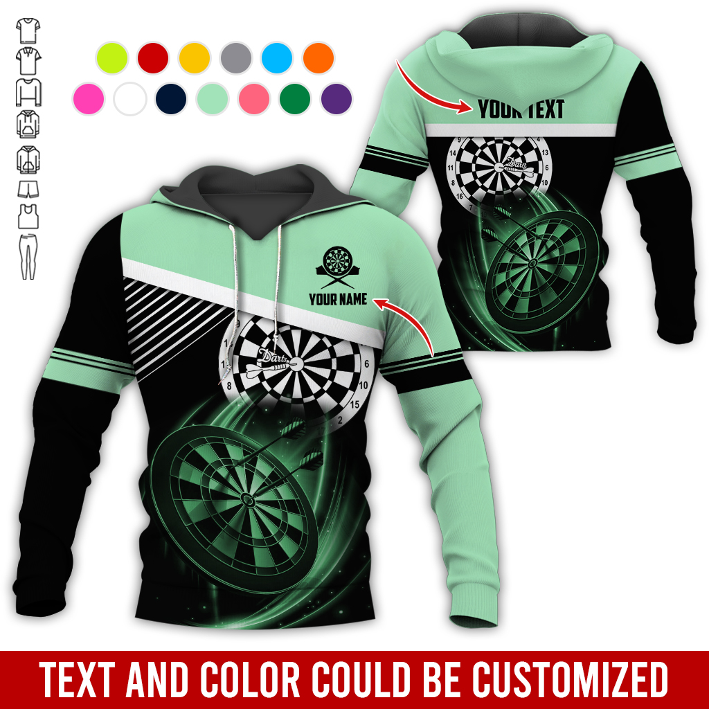 Personalized Name & Text Darts Premium Hoodie, The Dart is a unique Hoodie, Perfect Gift For Darts Player, Darts Lovers, Friend, Family