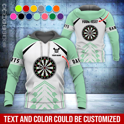 Personalized Darts Premium Hoodie, Dartsboards Pattern Hoodie White For Men & Women, Perfect Gift For Darts Lovers, Darts Player