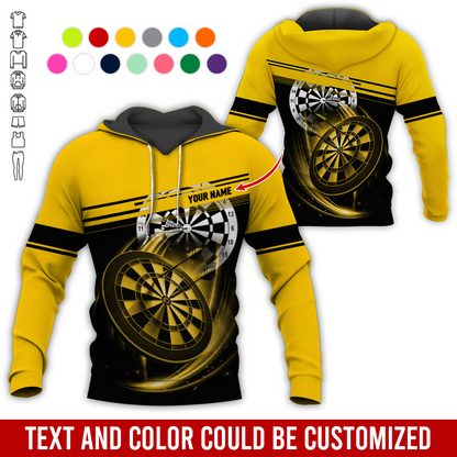 Customized Name Darts Premium Hoodie, Darts Pattern For Men & Women Hoodie, Perfect Gift For Darts Lovers, Darts Player
