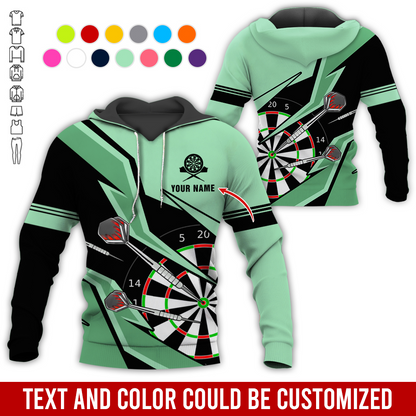 Customized Name Darts Premium Hoodie, Lightning Pattern Darts Hoodie For Men & Woman, Perfect Gift For Darts Lovers, Darts Player