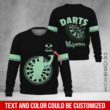 Customized Darts Sweatshirt, Personalized Name Sweatshirt, Darts Whisperer Sweatshirt, Perfect Gift For Darts Lovers, Friend, Family
