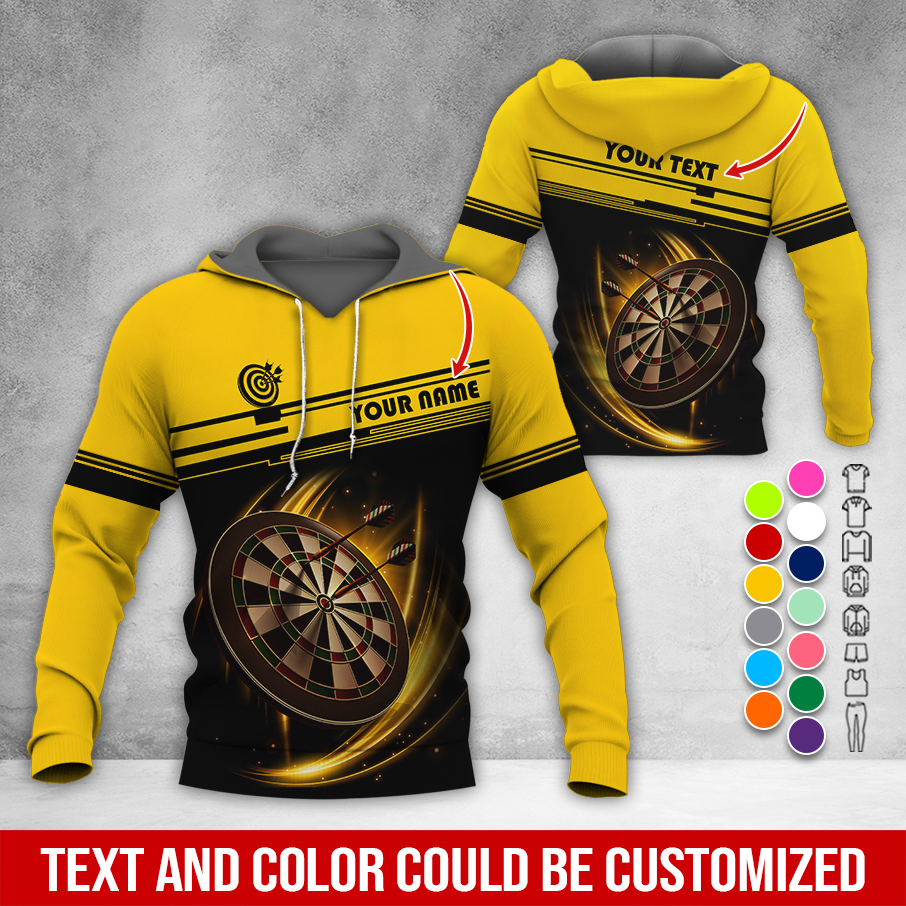 Personalized Name & Text Darts Premium Hoodie, Darts Is My Life Hoodie , Perfect Gift For Darts Lovers, Friend, Family