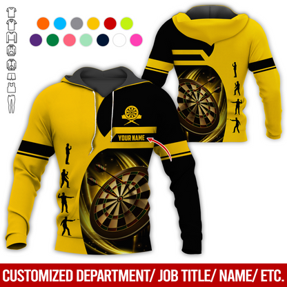 Customized Darts Premium Hoodie, Personalized Name Hoodie, How to play Darts Pattern Hoodie For Darts Lovers, Friend, Family