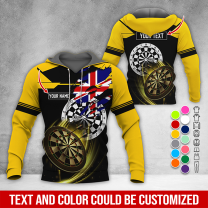 Customized Flag Darts Premium Hoodie, Custom Flag Hoodie For Men & Women, Perfect Gift For Darts Lovers, Friend, Family