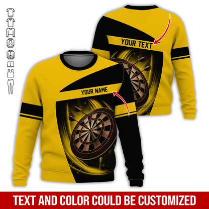 Customized Darts Sweatshirt, Personalized Name & Text Sweatshirt,  Darts Team Is My Life Sweatshirt, Perfect Gift For Darts Lovers, Darts Player