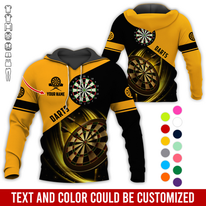 Personalized Darts Premium Hoodie, Customized Name & Text Darts Premium Hoodie, Perfect Gift For Darts Lovers, Darts Player