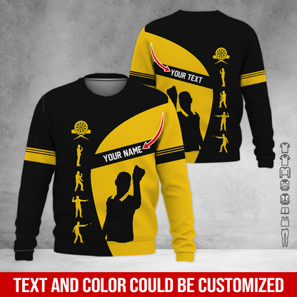 Customized Darts Sweatshirt, Personalized Name Sweatshirt, How to play Darts Pattern Sweatshirt, Perfect Gift For Darts Lovers, Friend, Family