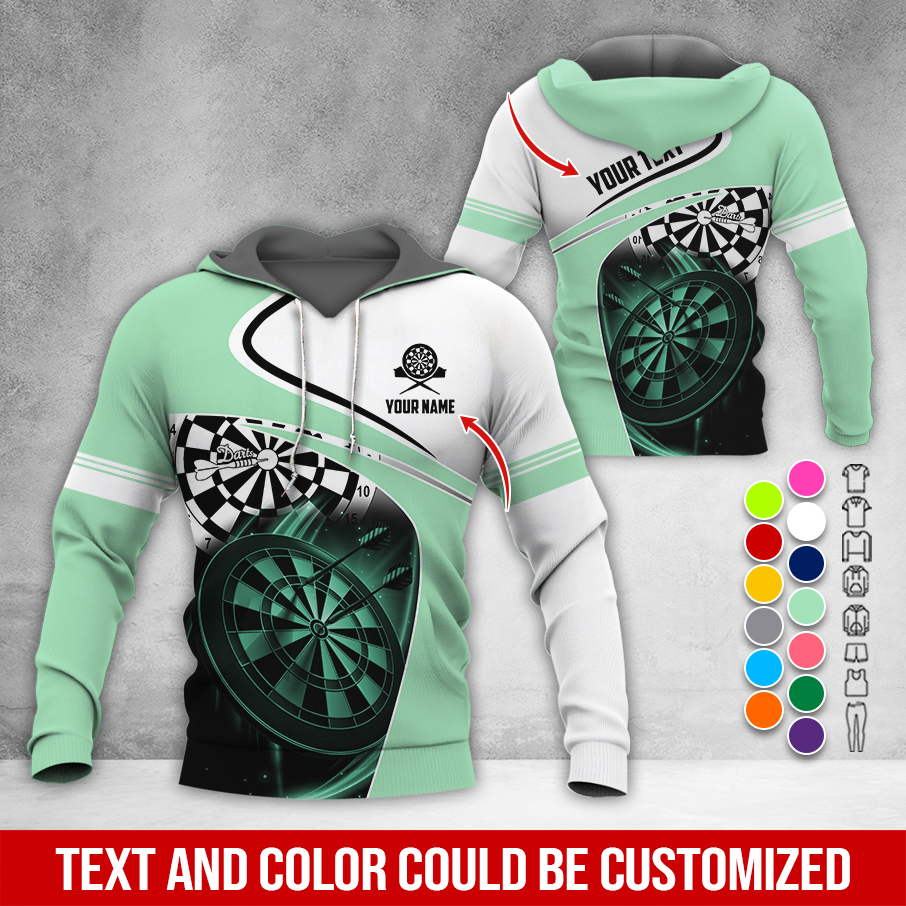 Customized Name & Text Darts Premium Hoodie, Darts Is My Life Hoodie, Perfect Gift For Darts Lovers, Darts Player